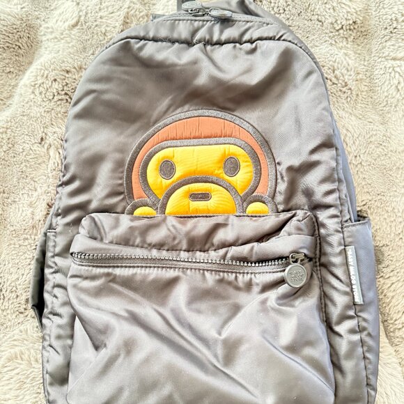 $399 Authentic BABY MILO STORE by A BATHING APE Unisex Black Backpack - Picture 11 of 15